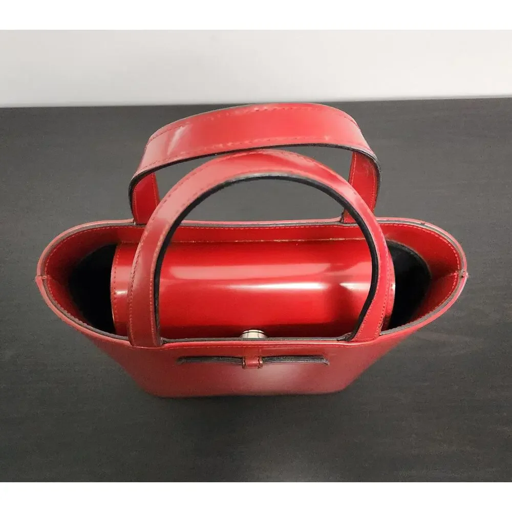 Red Bucket Purse with Bow